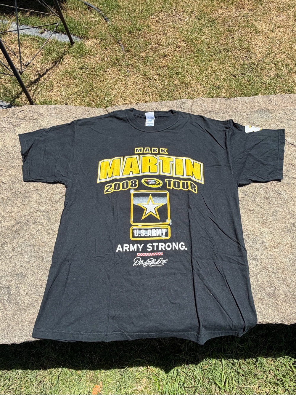 2008 Mark Martin #8 U.S. Army NASCAR Sprint Cup Tour T Black Double-Sided